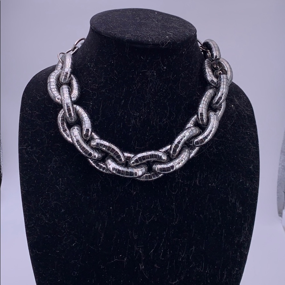 Textured Status Link Necklace by Sequin
